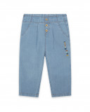 Pantalon en jeans boutons fille bleu basicos kids Pantalon en jeans boutons fille bleu basicos kids