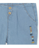Pantalon en jeans boutons fille bleu basicos kids Pantalon en jeans boutons fille bleu basicos kids