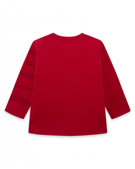 Tee-shirt en jersey raton laveur garçon rouge city gamer