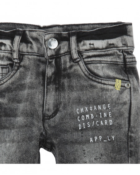 Pantalon en jeans avec déchirures fille gris wild soul Pantalon en jeans avec déchirures fille gris wild soul