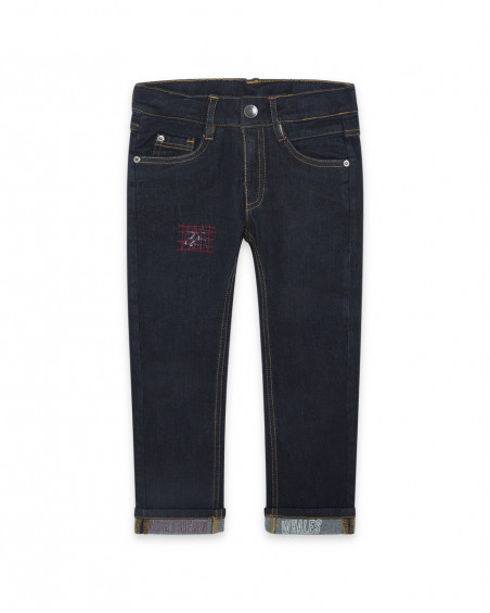 Pantalon en jeans avec poches fille bleu wild soul