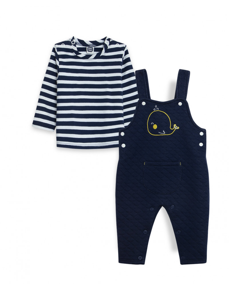 Grenouillère en velours long avec pieds garçon blanche it's cold