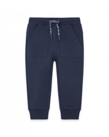 Pantalon en peluche avec poches garçon marine mountain Pantalon en peluche avec poches garçon marine mountain