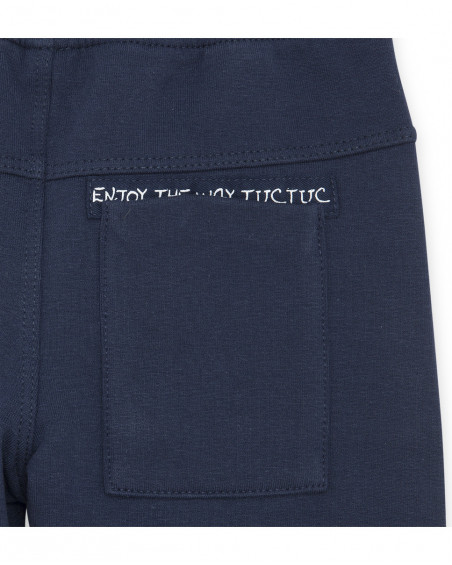 Pantalon en peluche avec poches garçon marine mountain Pantalon en peluche avec poches garçon marine mountain