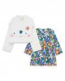 Robe et sweat-shirt en fourrure teddy fille bleue color hikers Robe et sweat-shirt en fourrure teddy fille bleue color hikers