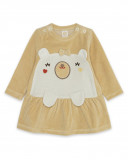 Robe velours petit ourson fille beige brownie bears Robe velours petit ourson fille beige brownie bears