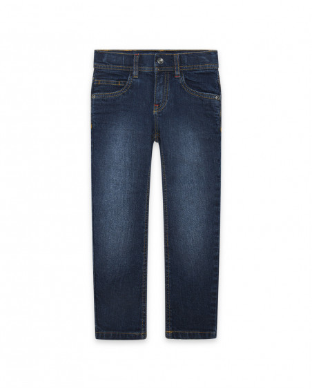 Pantalon en jeans à l'aspect usé garçon marine basicos baby Pantalon en jeans à l'aspect usé garçon marine basicos baby