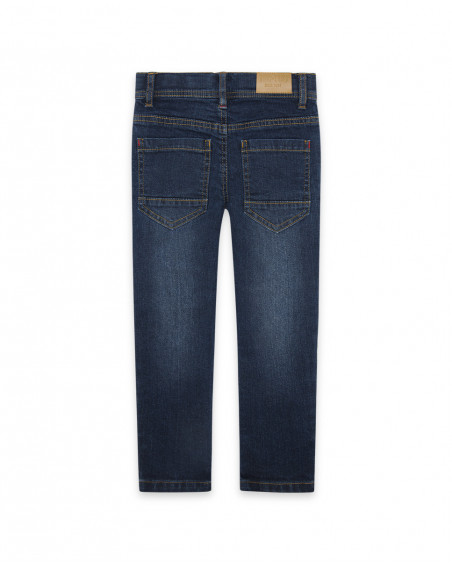 Pantalon en jeans à l'aspect usé garçon marine basicos baby Pantalon en jeans à l'aspect usé garçon marine basicos baby