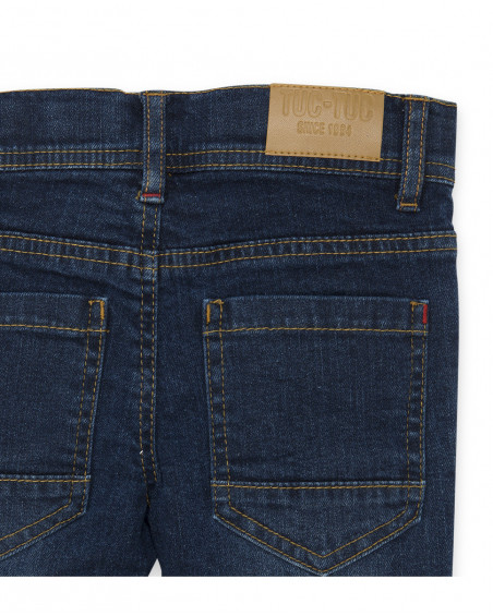 Pantalon en jeans à l'aspect usé garçon marine basicos baby Pantalon en jeans à l'aspect usé garçon marine basicos baby