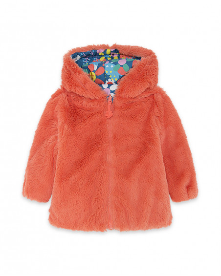 Parka réversible avec capuche fille rouge color hikers Parka réversible avec capuche fille rouge color hikers