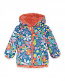 Parka réversible avec capuche fille rouge color hikers Parka réversible avec capuche fille rouge color hikers