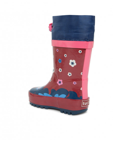 Bottes de pluie fleurs fille roses kyoto girls Bottes de pluie fleurs fille roses kyoto girls