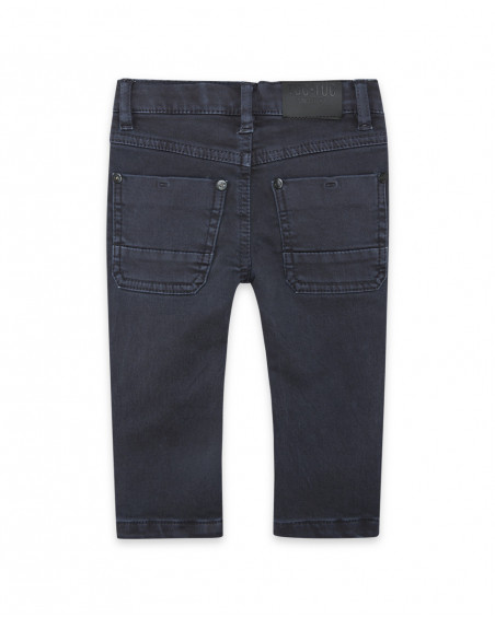 Pantalon en sergé lacets garçon marine mountain Pantalon en sergé lacets garçon marine mountain