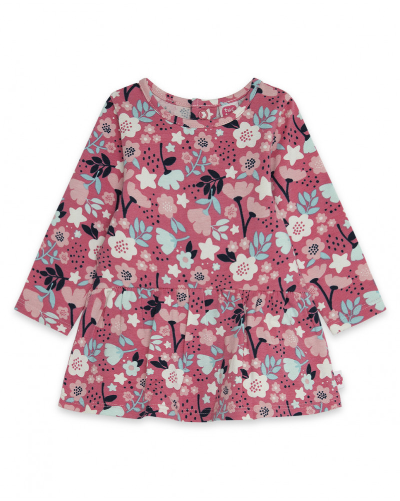 Robe en jersey fleurs fille rose dancing in the woods