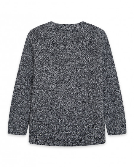 Pull-over en tricot à rayures fille bleu wild soul