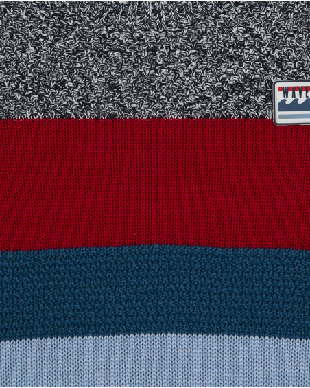 Pull-over en tricot à rayures fille bleu wild soul