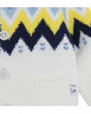 Veste en tricot boutons garçon blanche it's cold Veste en tricot boutons garçon blanche it's cold