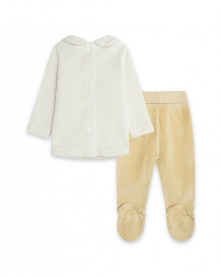 Ensemble velours teddies fille beige brownie bears Ensemble velours teddies fille beige brownie bears