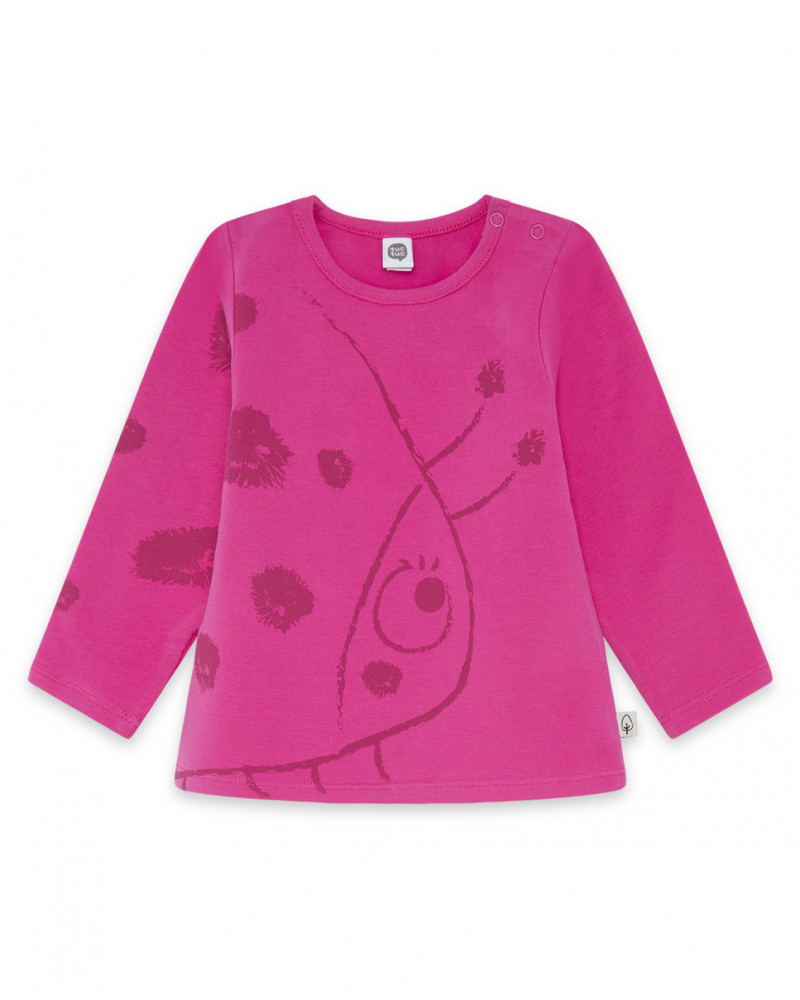 Tee-shirt en jersey coccinelle garçon fucsia city gamer