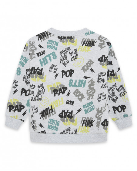 Sweat-shirt en peluche fermée sans capuche fille gris wild soul Sweat-shirt en peluche fermée sans capuche fille gris wild soul