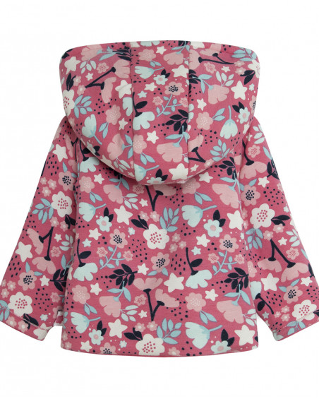 Parka réversible avec capuche fille rose dancing in the woods Parka réversible avec capuche fille rose dancing in the woods