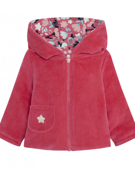 Parka réversible avec capuche fille rose dancing in the woods Parka réversible avec capuche fille rose dancing in the woods
