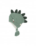 Bonnet et écharpe en tricot dinosaure garçon vert highlands Bonnet et écharpe en tricot dinosaure garçon vert highlands