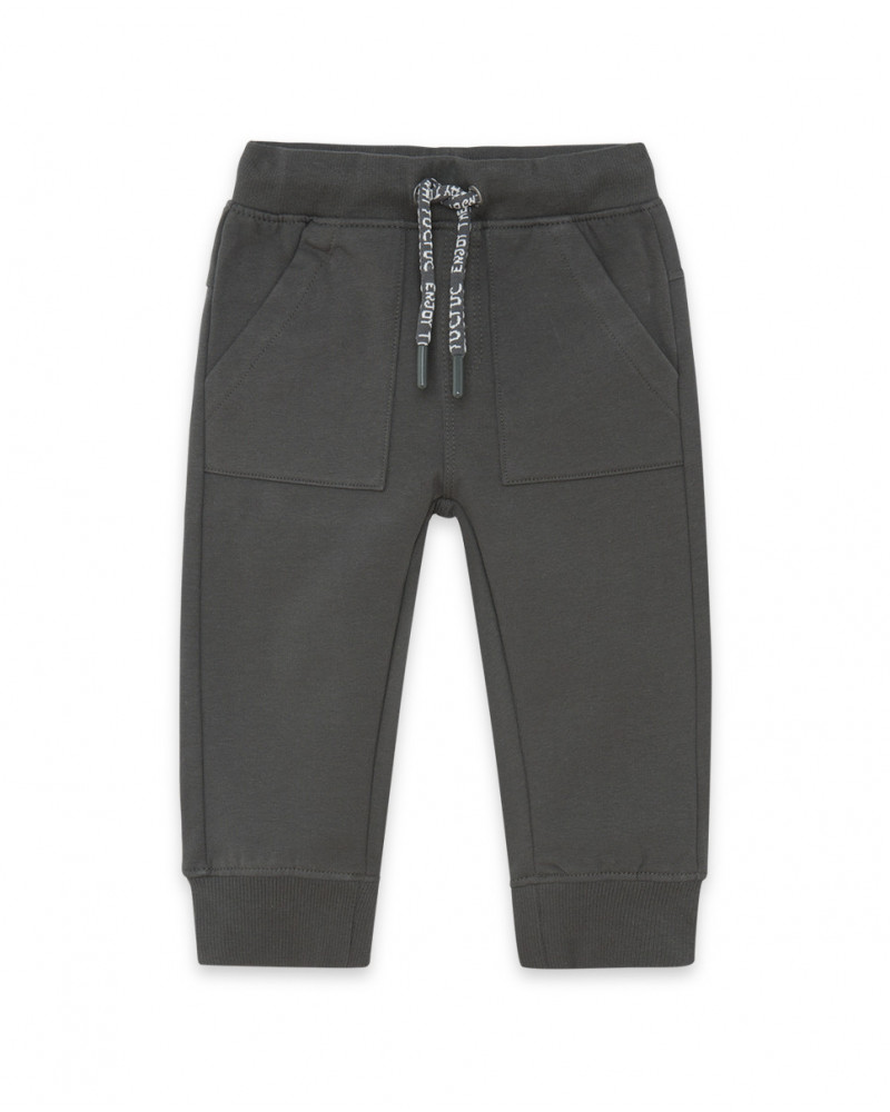 Pantalon en peluche avec poches garçon gris mountain