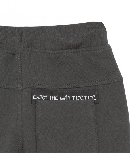 Pantalon en peluche avec poches garçon gris mountain
