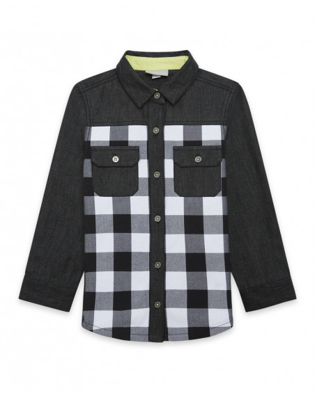 Chemise en jeans et viyella à carreaux fille grises wild soul Chemise en jeans et viyella à carreaux fille grises wild soul