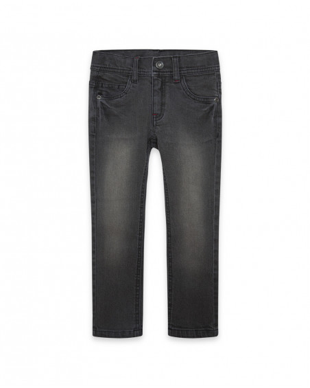 Pantalon en jeans à l'aspect usé fille gris basicos baby Pantalon en jeans à l'aspect usé fille gris basicos baby