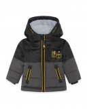 Parka matelassée avec capuche garçon gris bee happy Parka matelassée avec capuche garçon gris bee happy