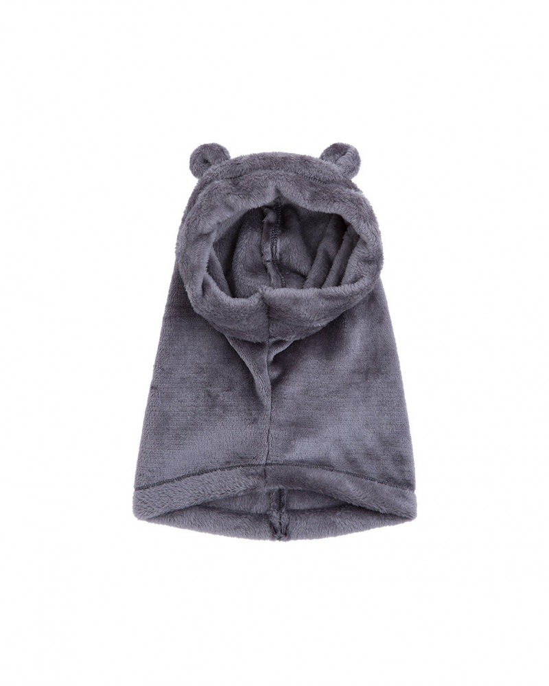 Bandana-capuche oreilles garçon gris basicos baby