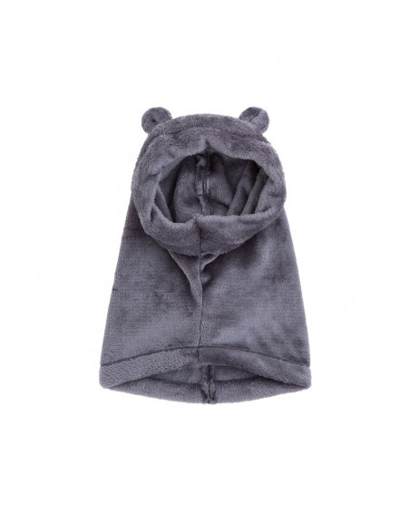 Bandana-capuche oreilles garçon gris basicos baby Bandana-capuche oreilles garçon gris basicos baby