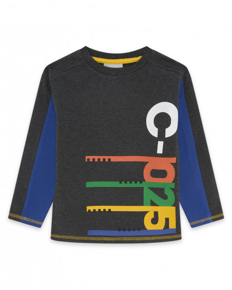 Tee-shirt en jersey numéros fille gris dance muse Tee-shirt en jersey numéros fille gris dance muse