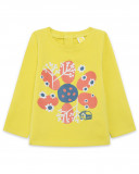 Tee-shirt en jersey fleur fille vert color hikers Tee-shirt en jersey fleur fille vert color hikers