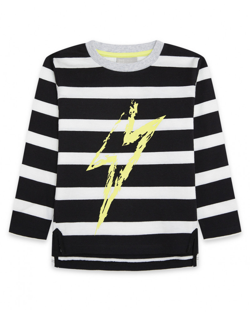 Tee-shirt en jersey à rayures fille noir wild soul