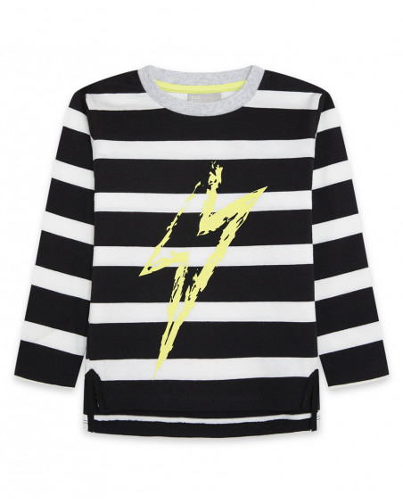 Tee-shirt en jersey à rayures fille noir wild soul