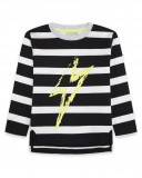 Tee-shirt en jersey à rayures fille noir wild soul Tee-shirt en jersey à rayures fille noir wild soul