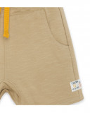 Bermuda en coton molletonné avec poches garçon beige basicos Bermuda en coton molletonné avec poches garçon beige basicos