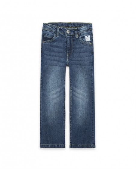 Pantalon en jeans flare garçon bleu breakfast time Pantalon en jeans flare garçon bleu breakfast time