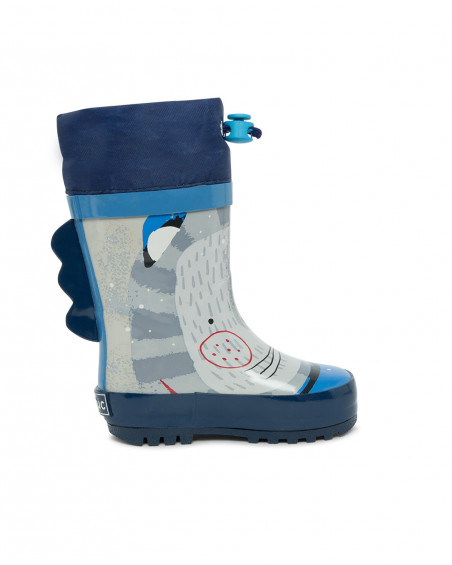 Bottes de pluie imprimées garçon gris glaciar Bottes de pluie imprimées garçon gris glaciar
