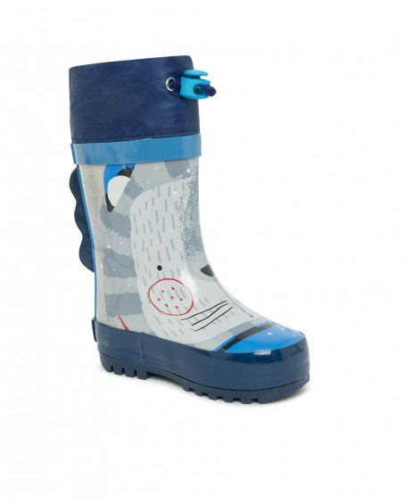 Bottes de pluie imprimées garçon gris glaciar Bottes de pluie imprimées garçon gris glaciar