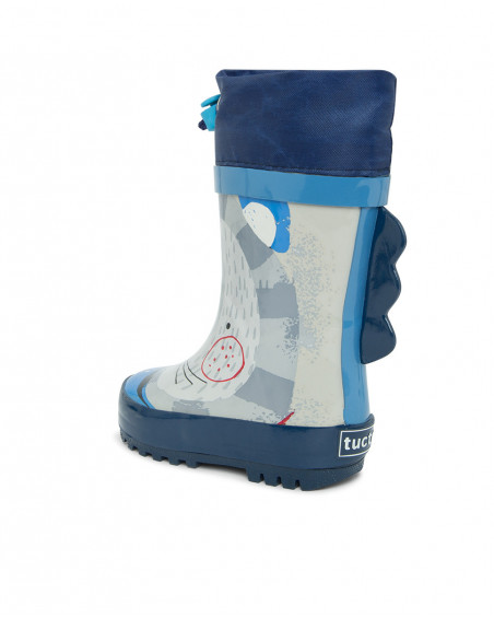 Bottes de pluie imprimées garçon gris glaciar Bottes de pluie imprimées garçon gris glaciar