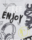 Tee-shirt en jersey message fille gris wild soul Tee-shirt en jersey message fille gris wild soul