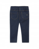 Jeggings en coton molletonné effet denim garçon marine basicos Jeggings en coton molletonné effet denim garçon marine basicos