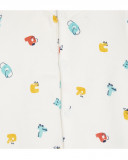 Grenouillère en jersey long avec pieds garçon blanc alphabet Grenouillère en jersey long avec pieds garçon blanc alphabet