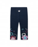Leggings en coton molletonné fleurs fille bleus kyoto girls Leggings en coton molletonné fleurs fille bleus kyoto girls