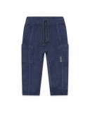 Pantalon en velours côtelé avec poches garçon bleu hello london Pantalon en velours côtelé avec poches garçon bleu hello london