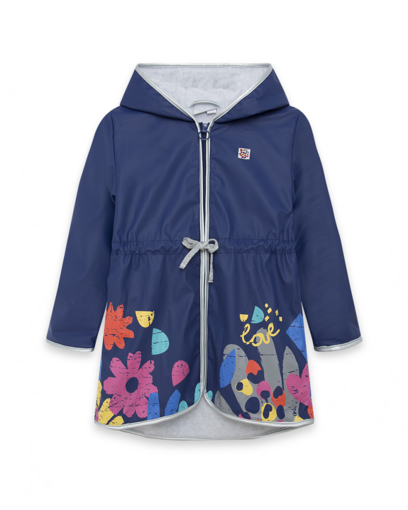 Gabardine avec capuche fille bleue best friends 4ever
